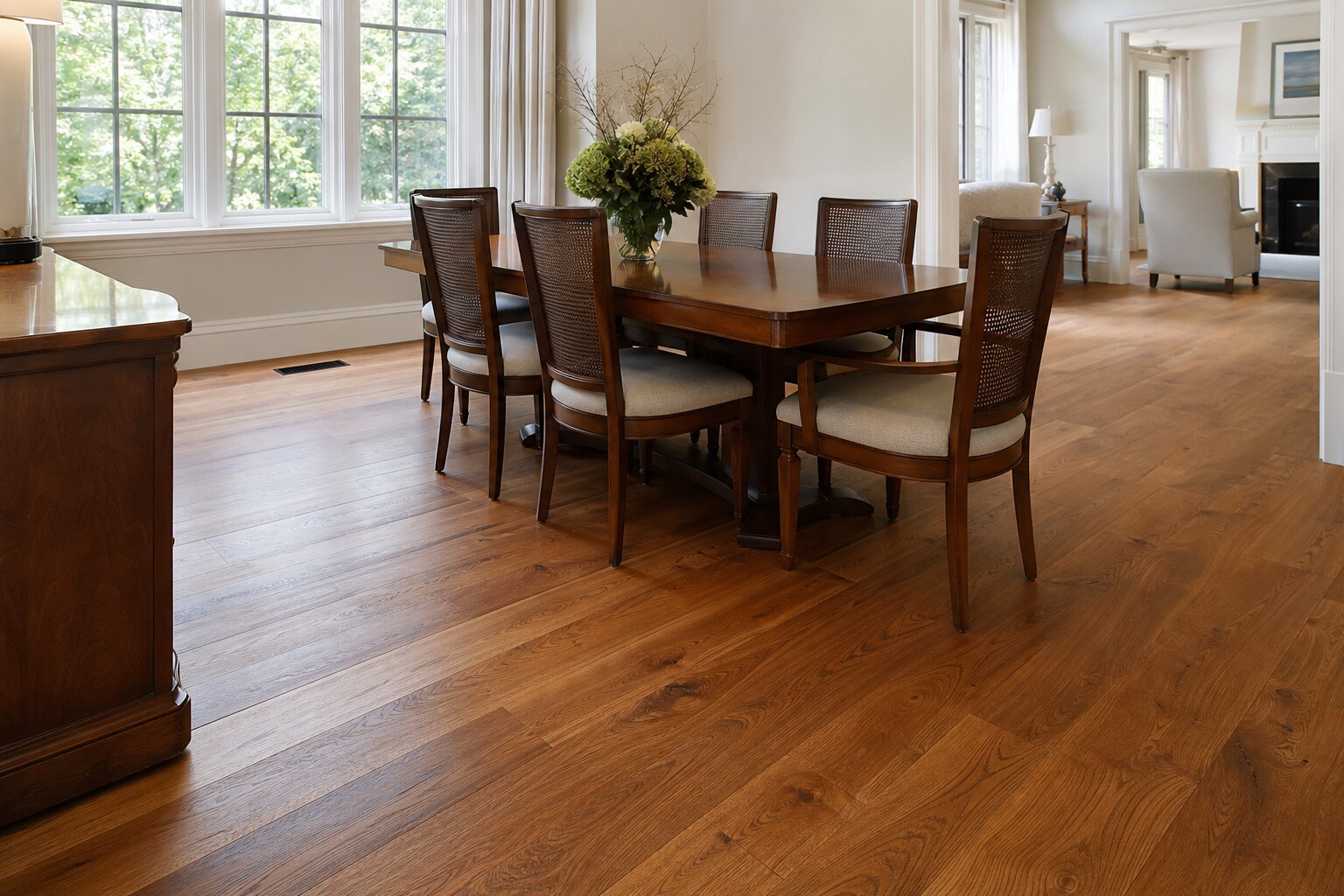 Hardwood dining room flooring, Rockcliffe